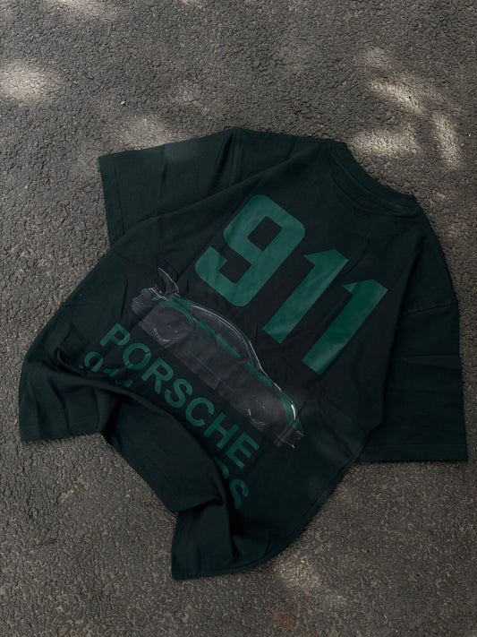 911 Porsche green oversized tee