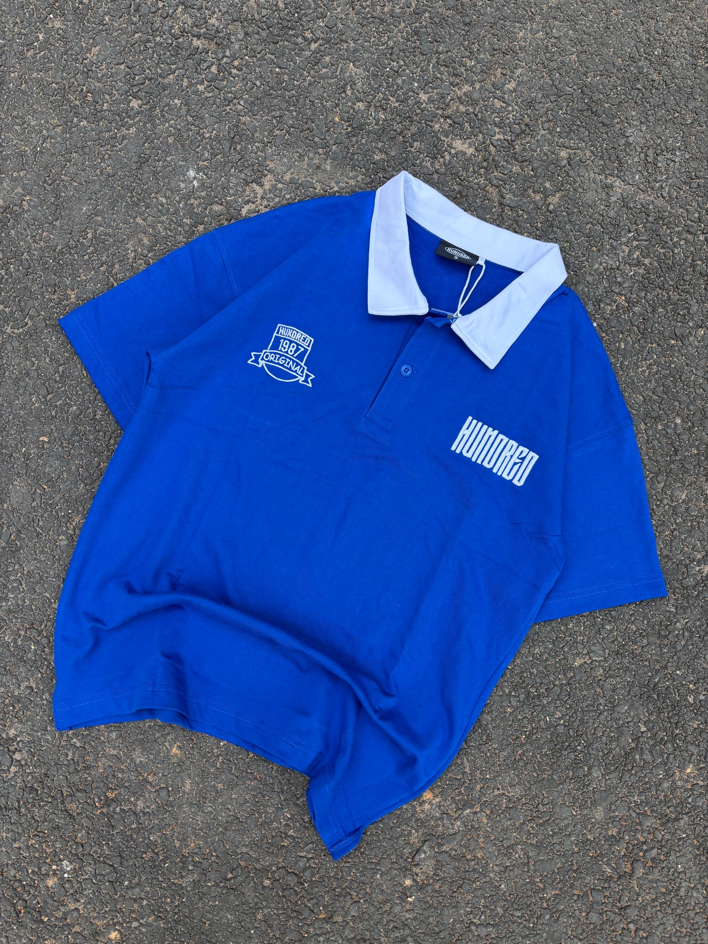 Blue polo oversized tee