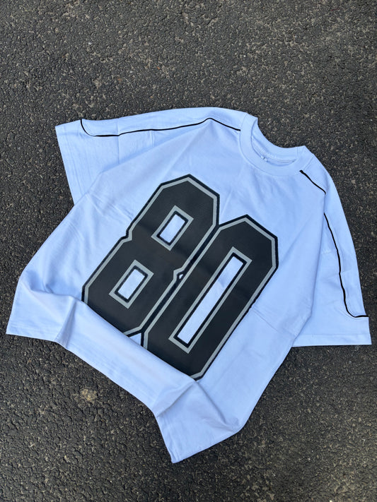 80 white oversized tee