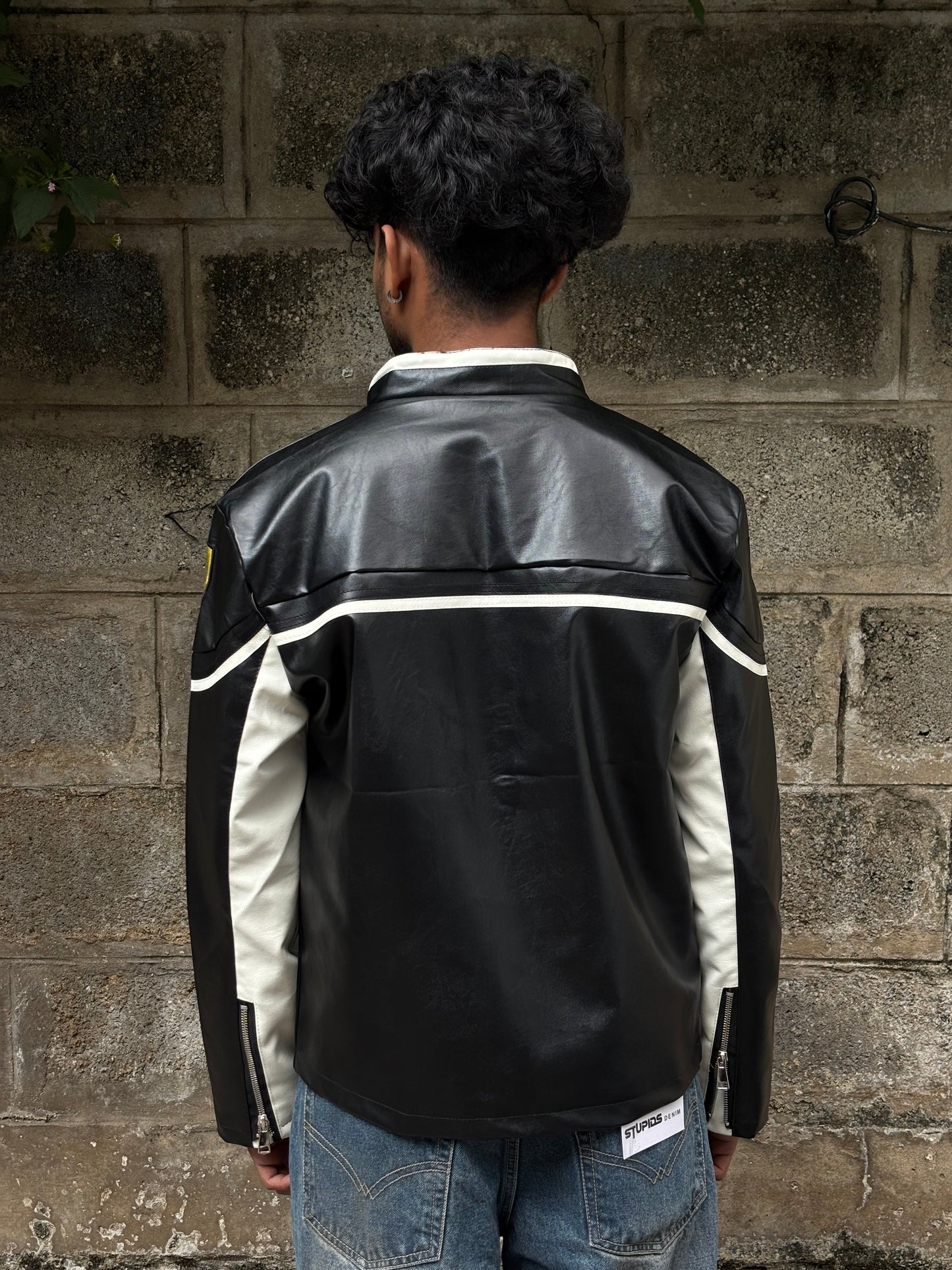 Ferrari black leather jacket