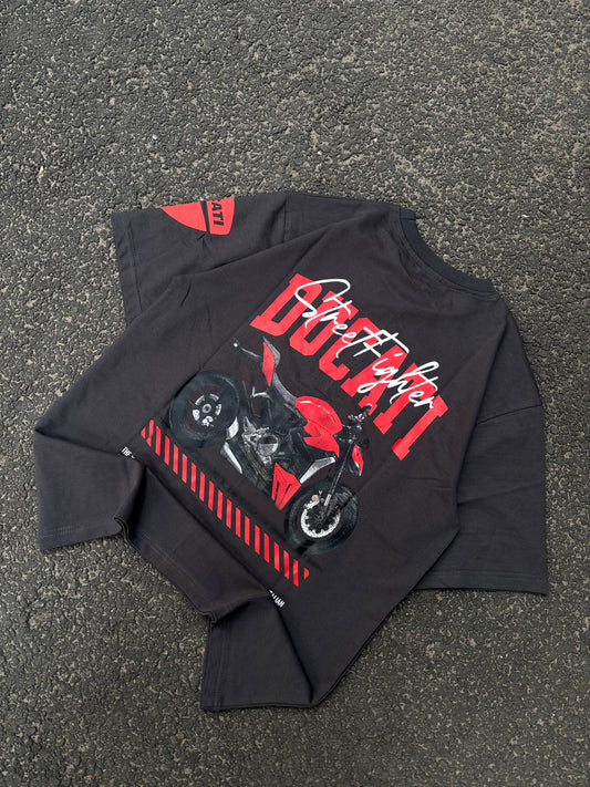 Arai grey oversized tee