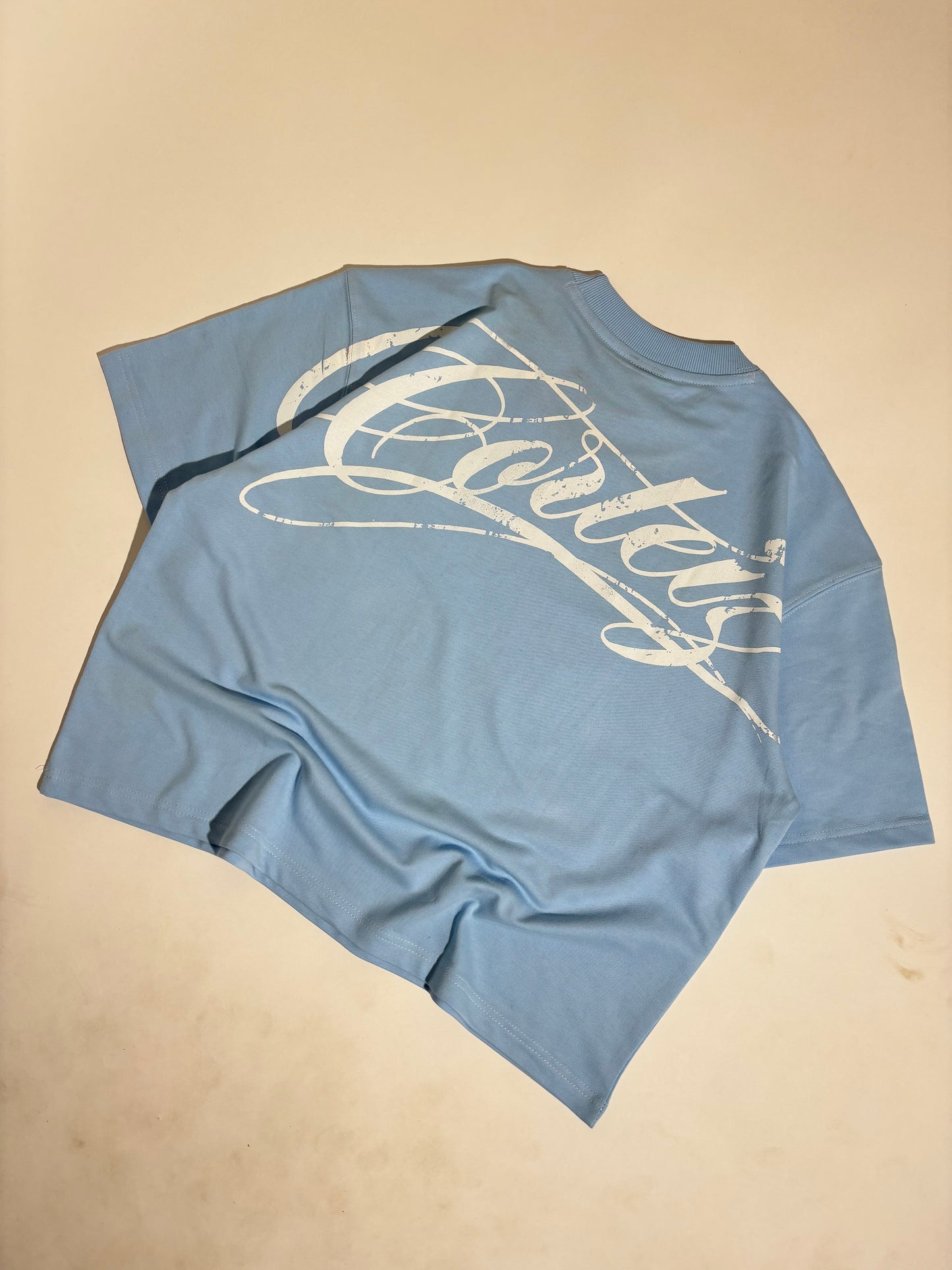 Corteiz blue oversized boxy tee