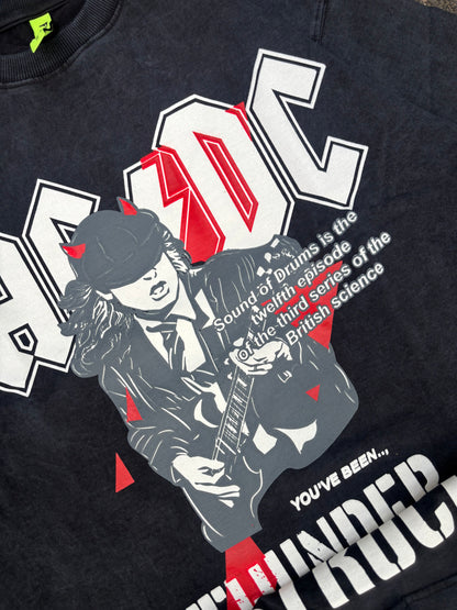 AC/DC acid wash oversized tee