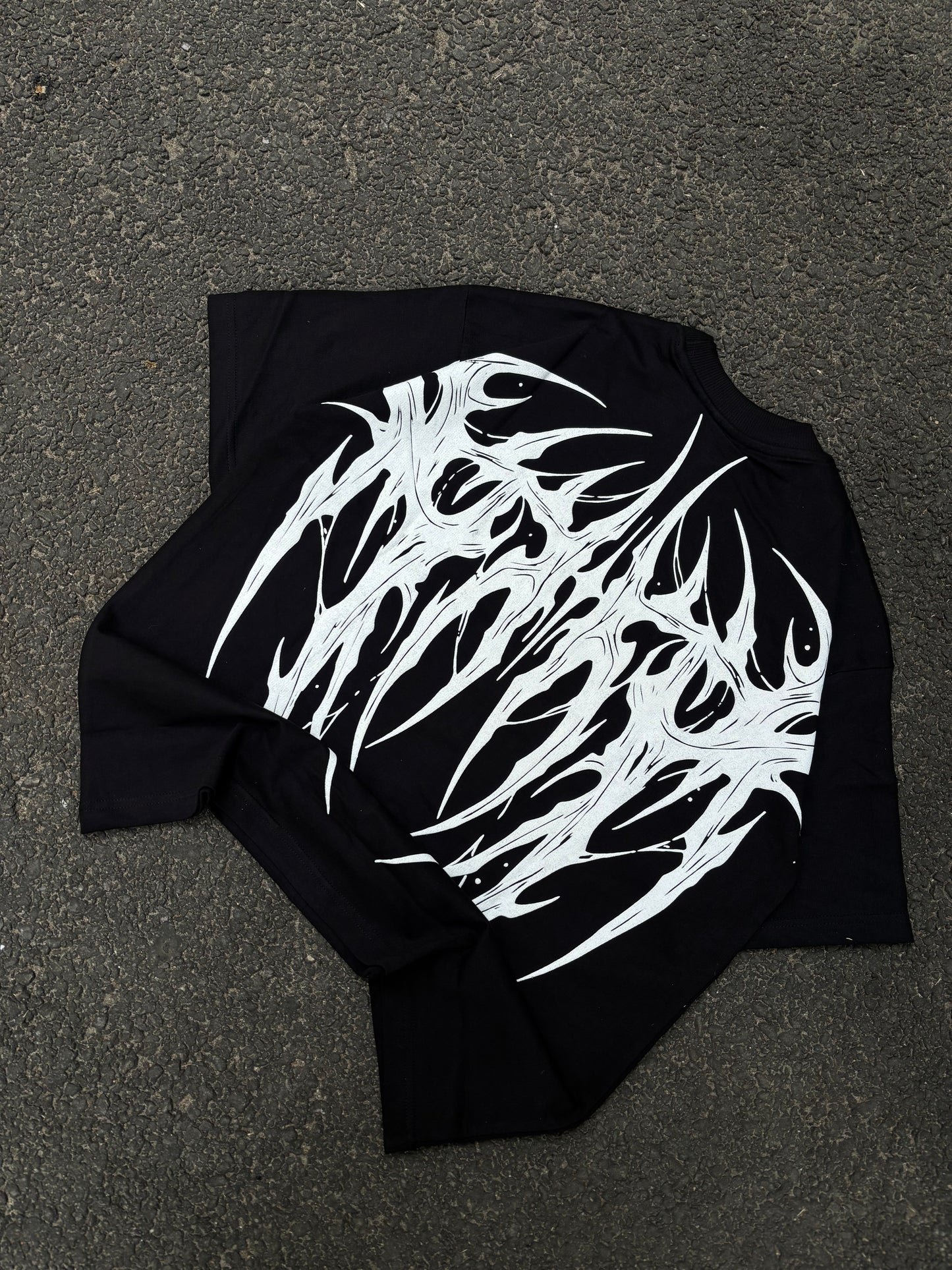 Wings black oversized tee