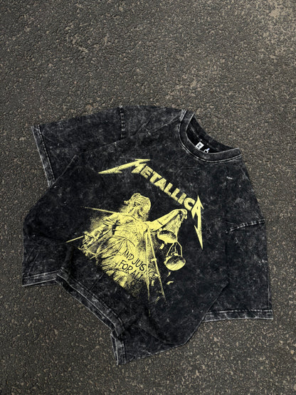 Metallica acid wash oversized tee