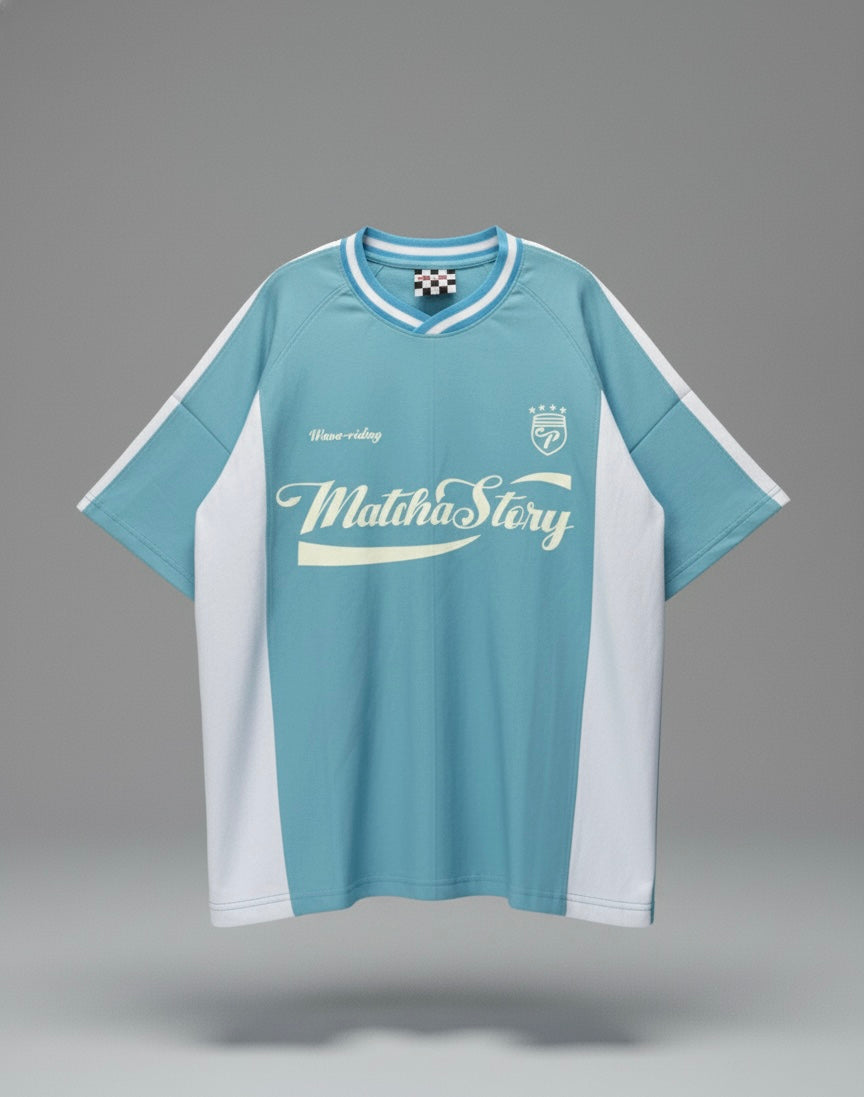 Matcha blue oversized tee