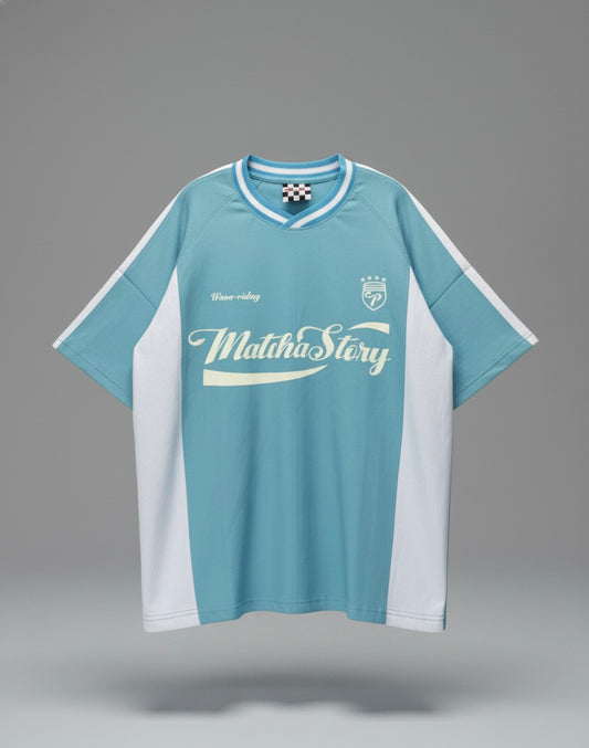 Matcha blue oversized tee
