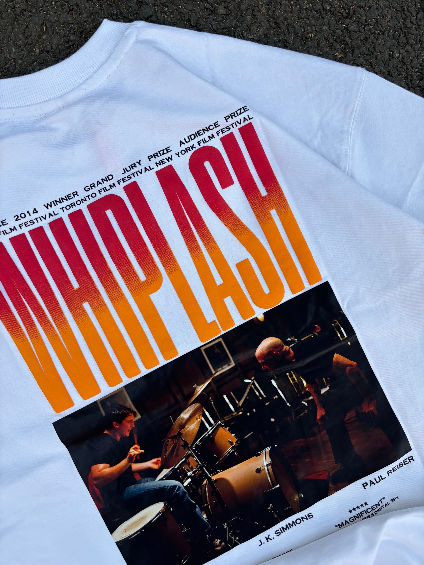 Whiplash white oversized tee