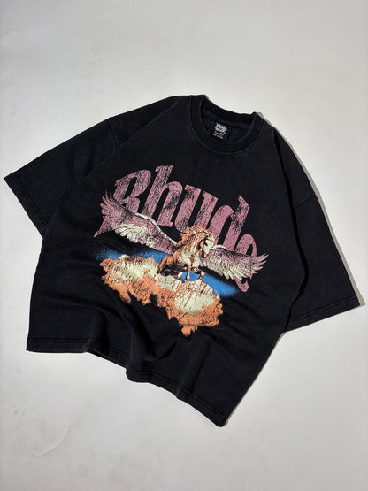 Rhude premium lava wash boxy tee