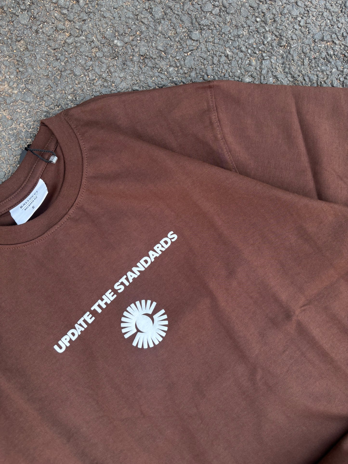 Update the standards brown oversized tee