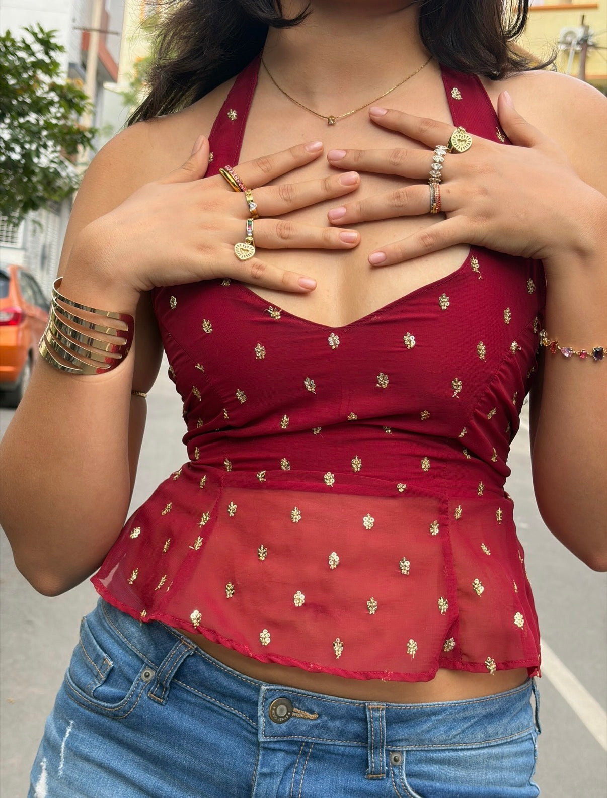 Gulal backless top