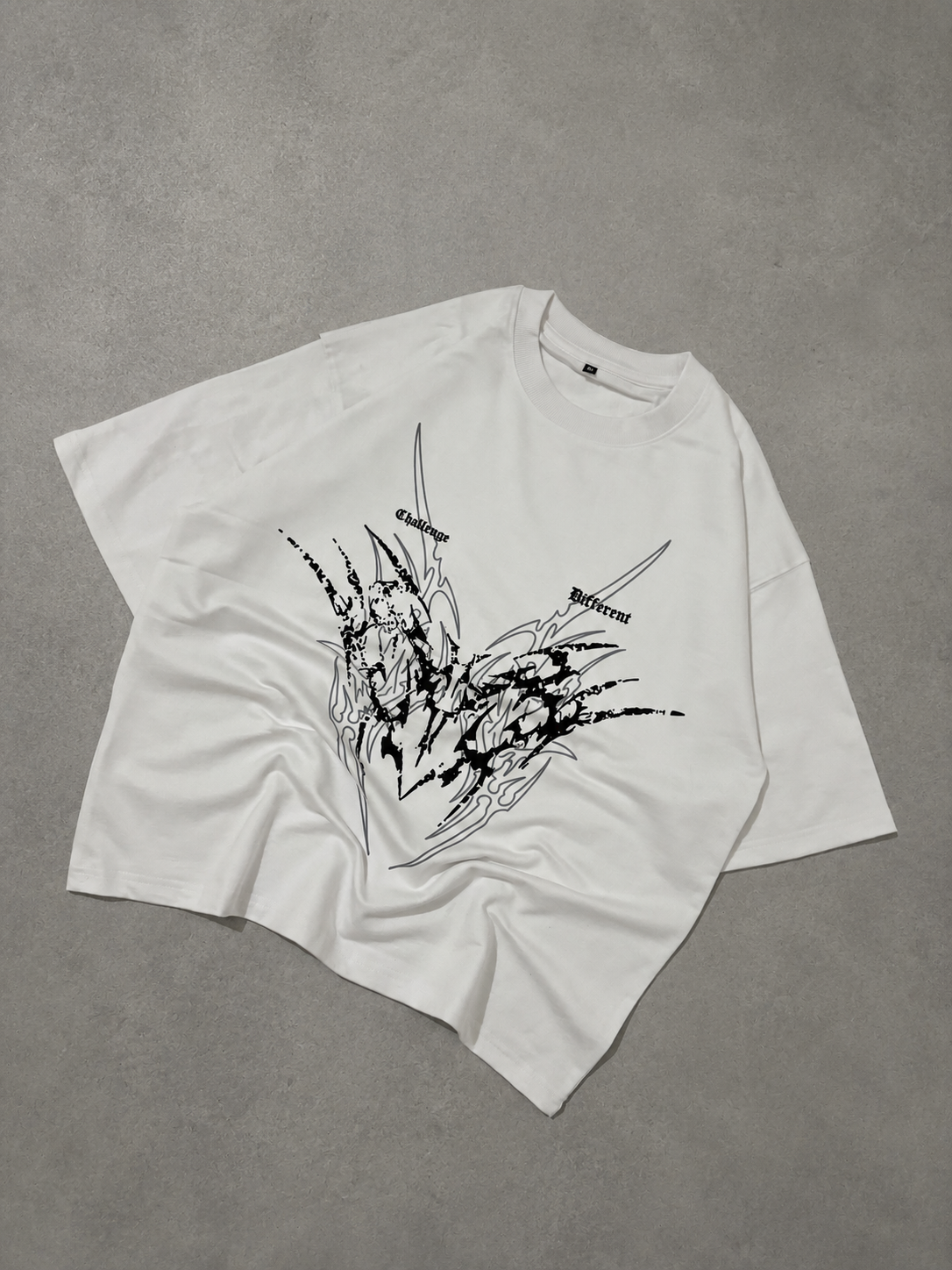 Challenge white boxy tee