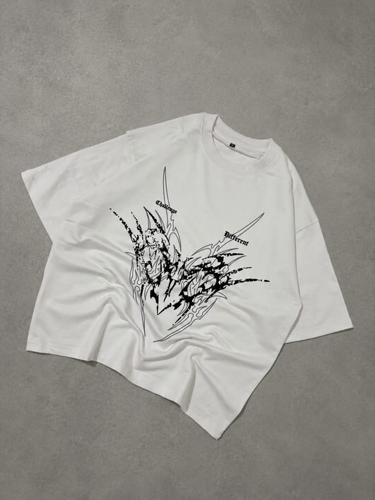 Challenge white boxy tee