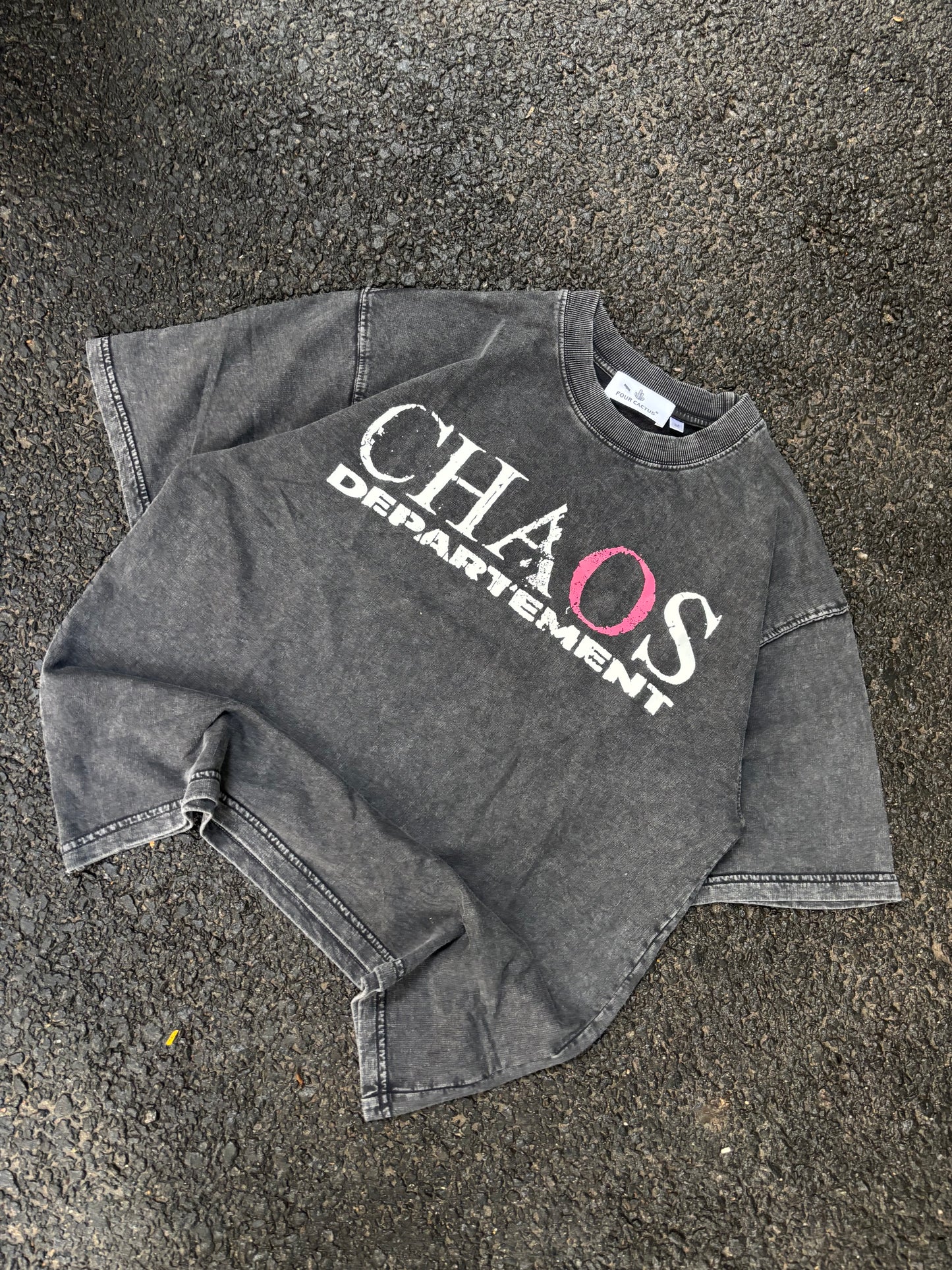 Chaos acid wash oversized tee