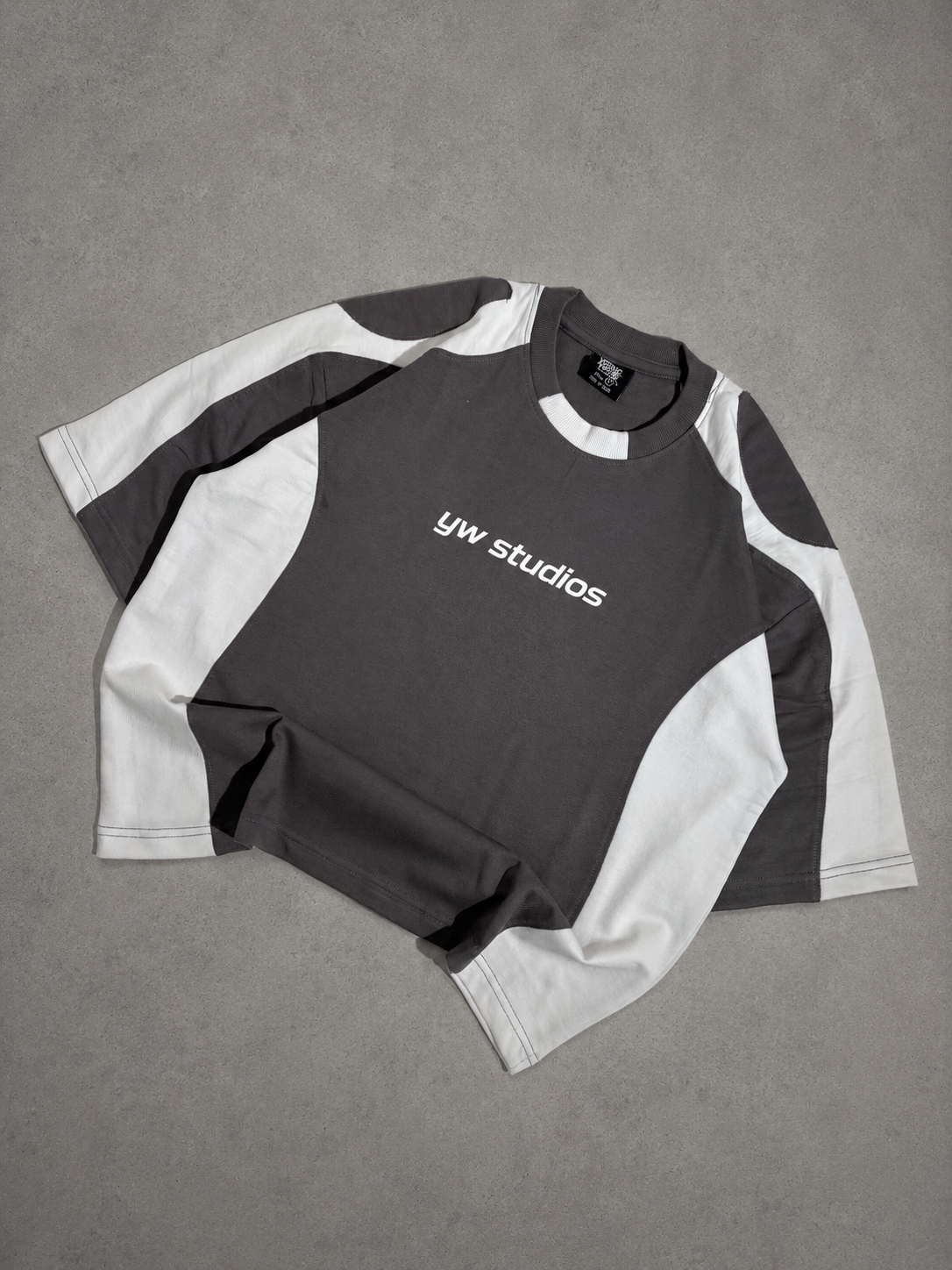 Grey cut out boxy tee