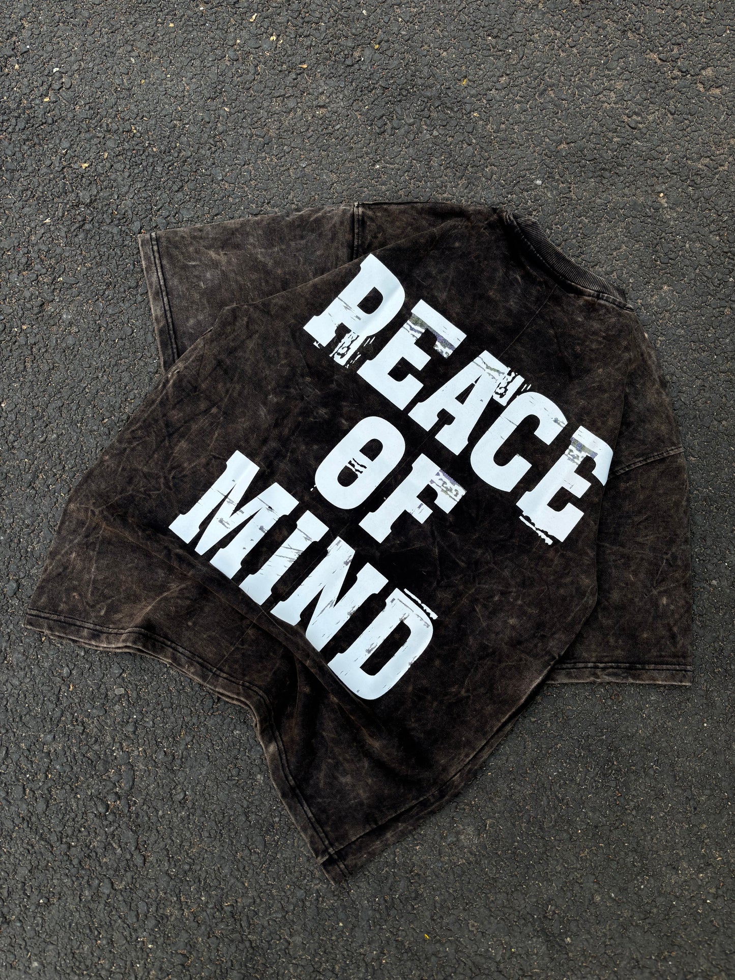 Peace of mind acid wash oversized tee