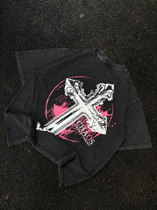 Chaos acid wash oversized tee