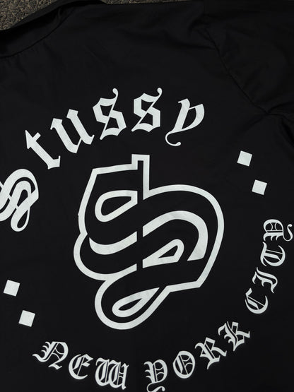 S black cropped boxy shirt