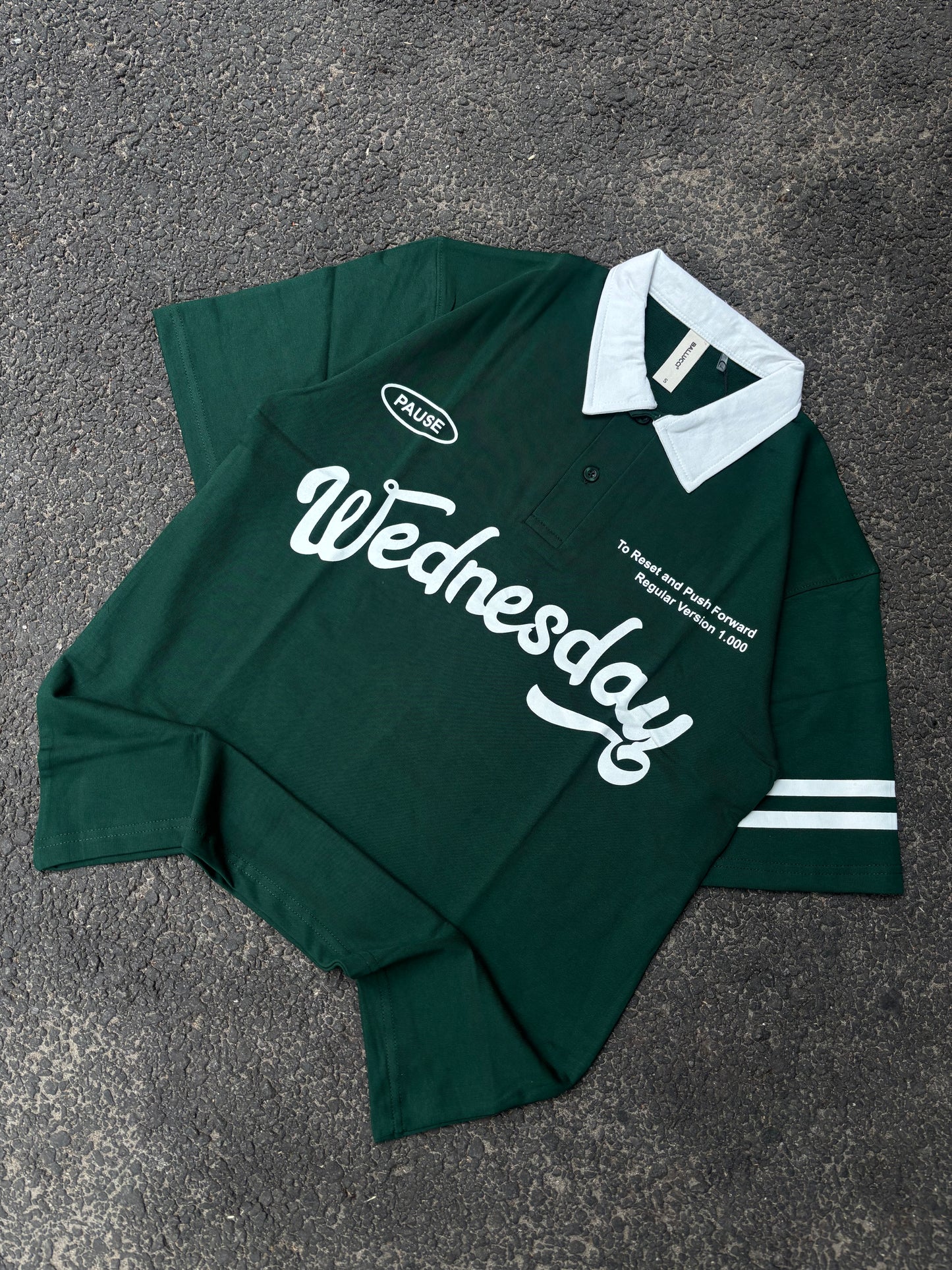 Wednesday green oversized polo tee