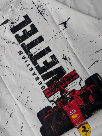 Vettel white oversized tee