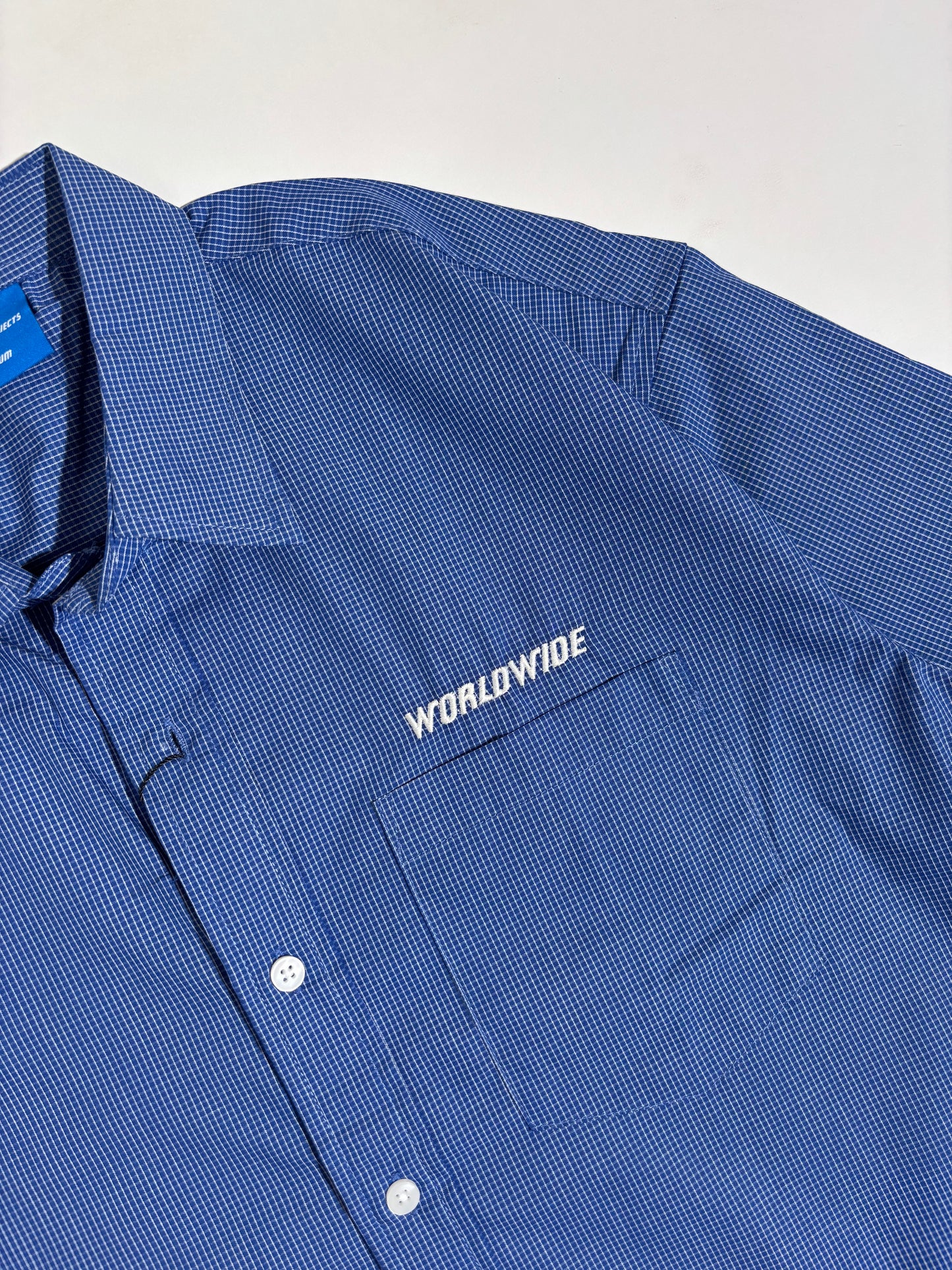 Blue checks boxy shirt