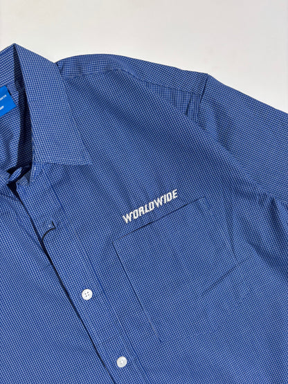 Blue checks boxy shirt