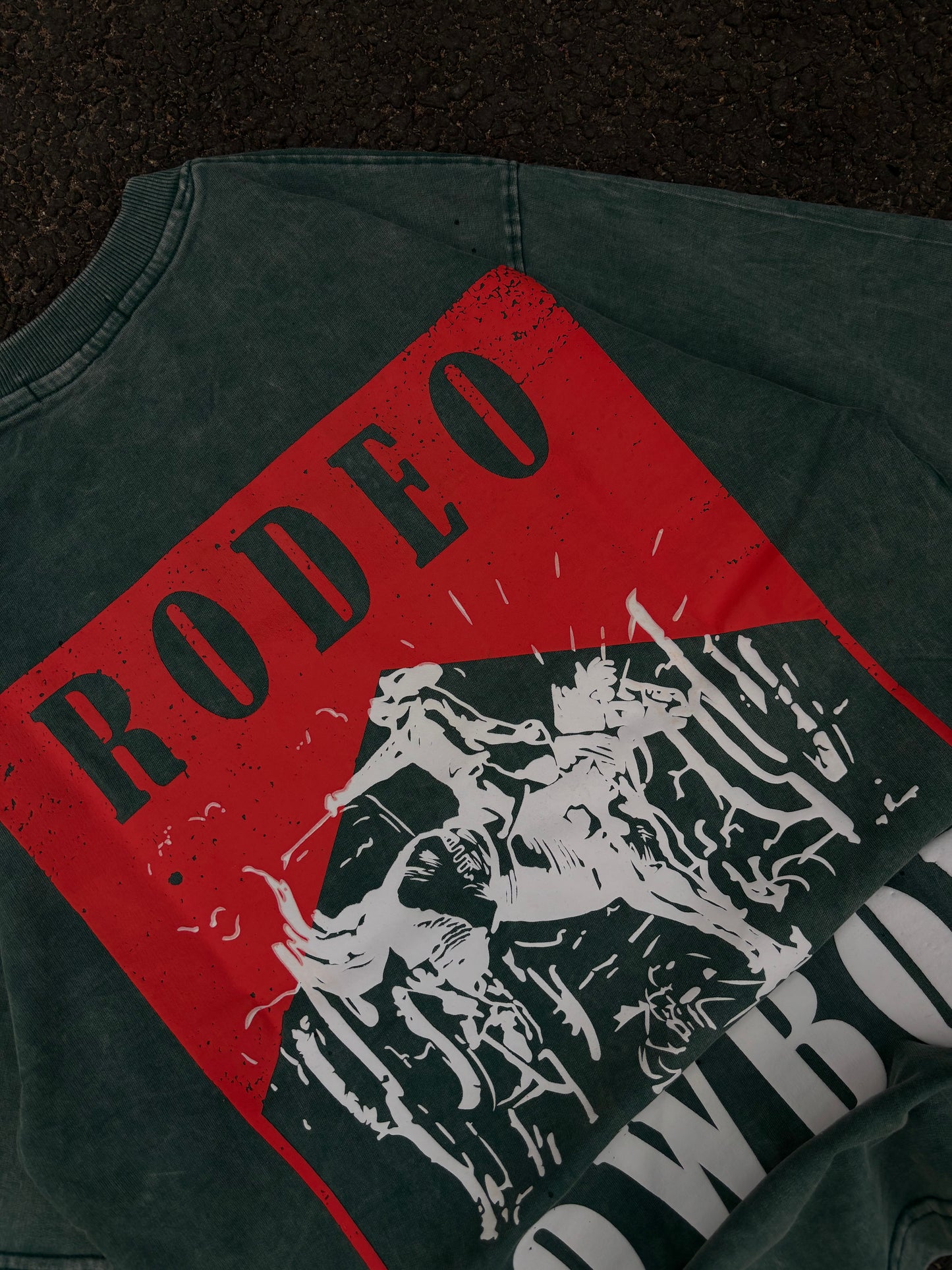 Rodeo acid wash oversized tee