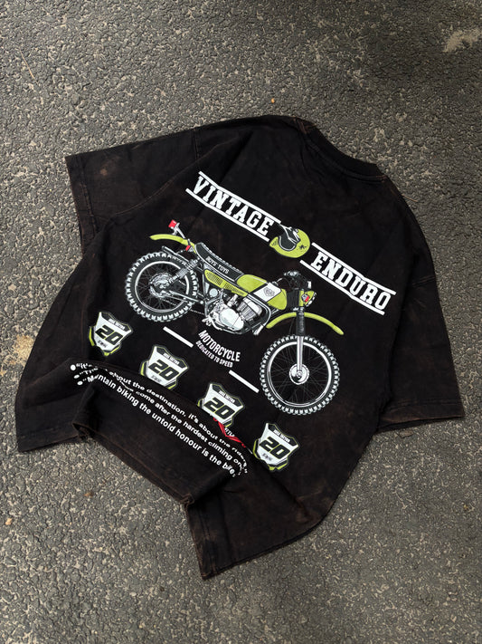 Vintage enduro acid wash oversized tee