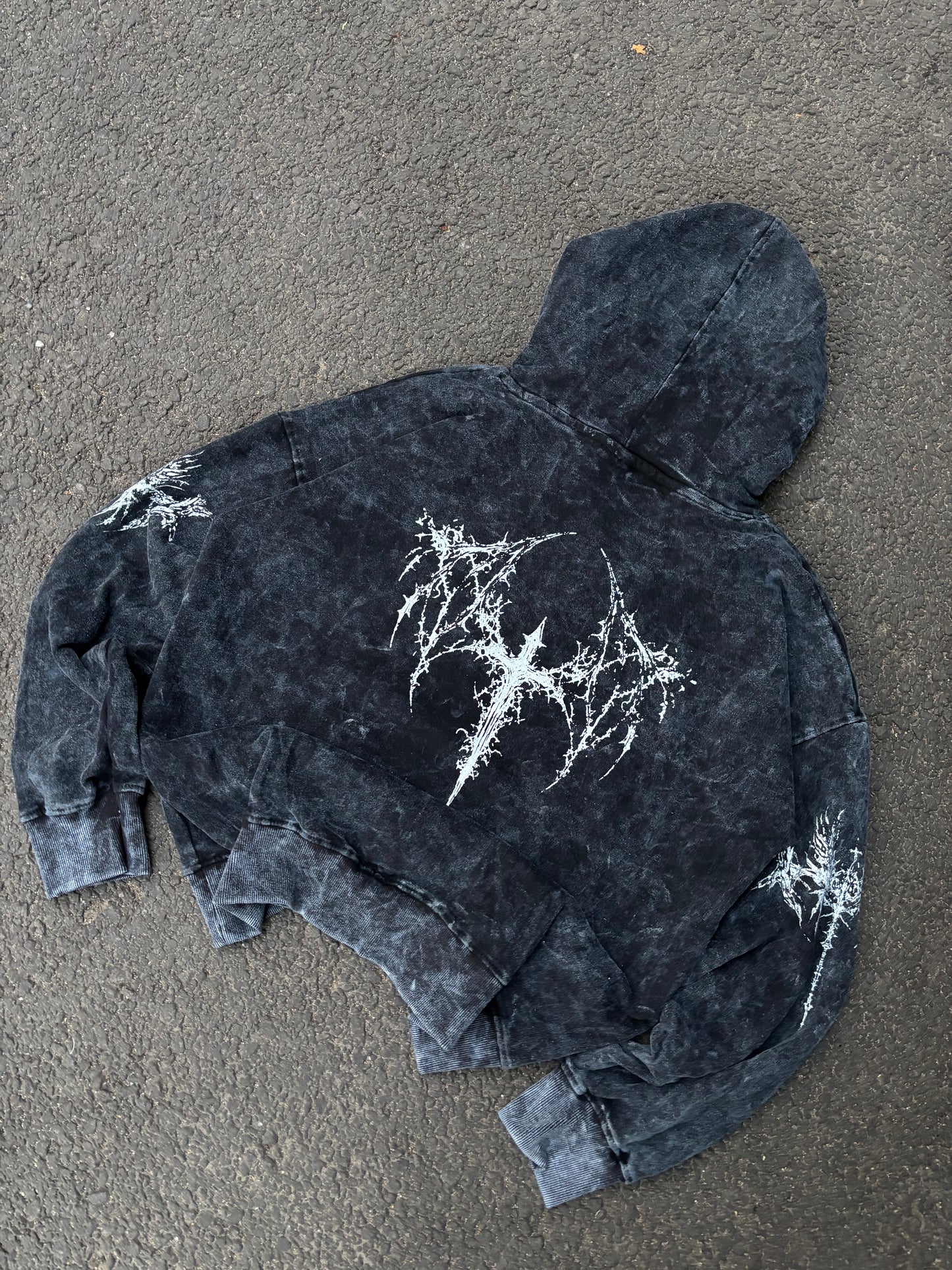 Ribs acid oversized hoodie