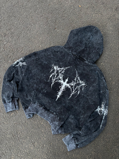 Ribs acid oversized hoodie