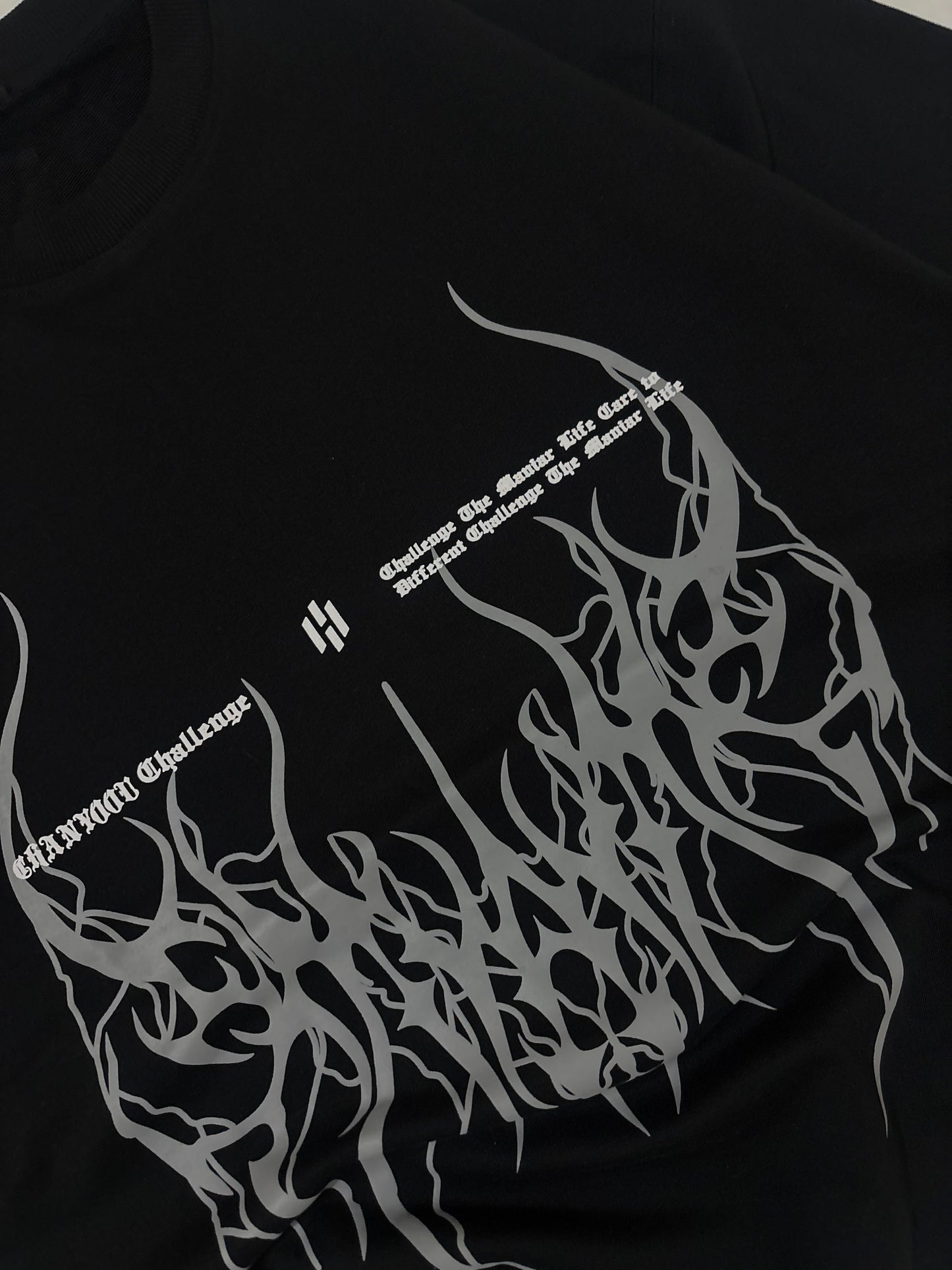 Challenge black boxy tee