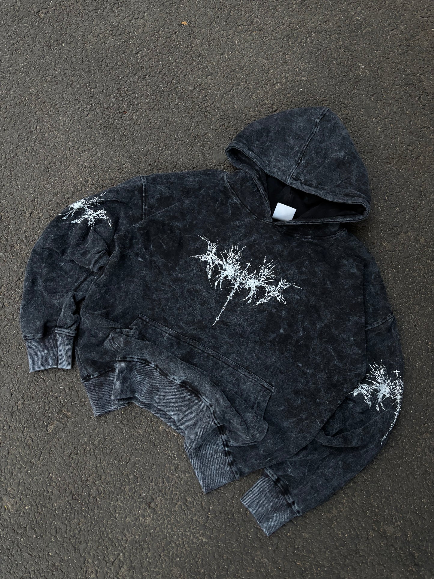 Ribs acid oversized hoodie