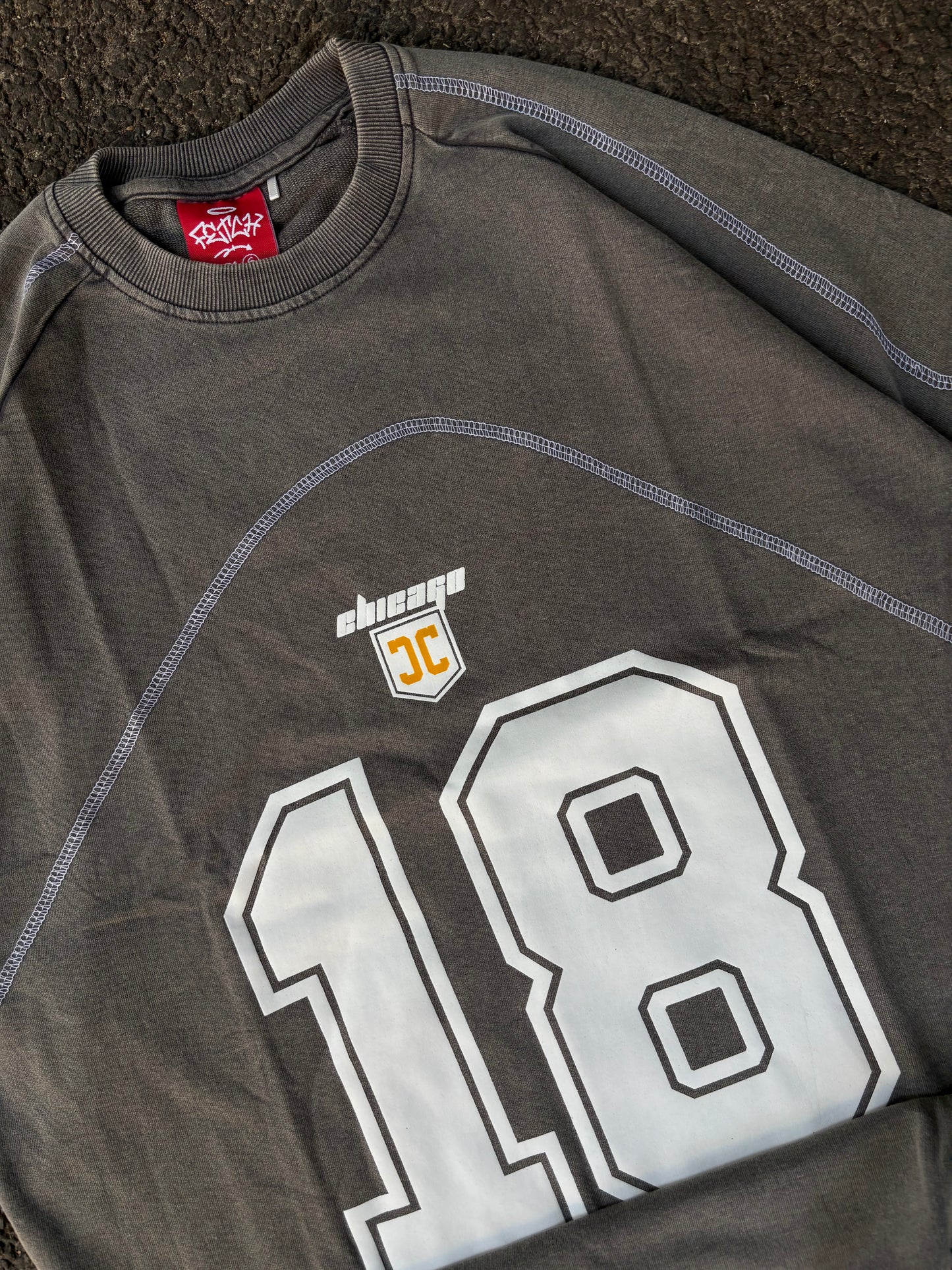 18 grey oversized tee