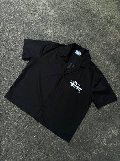 S black cropped boxy shirt
