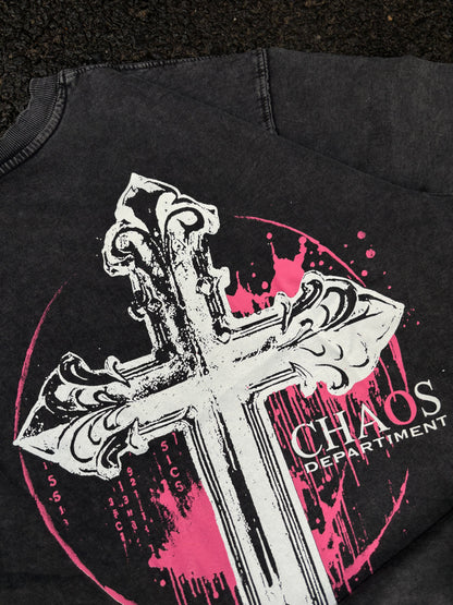 Chaos acid wash oversized tee