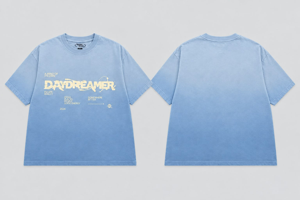 Dreamer baby blue boxy tee