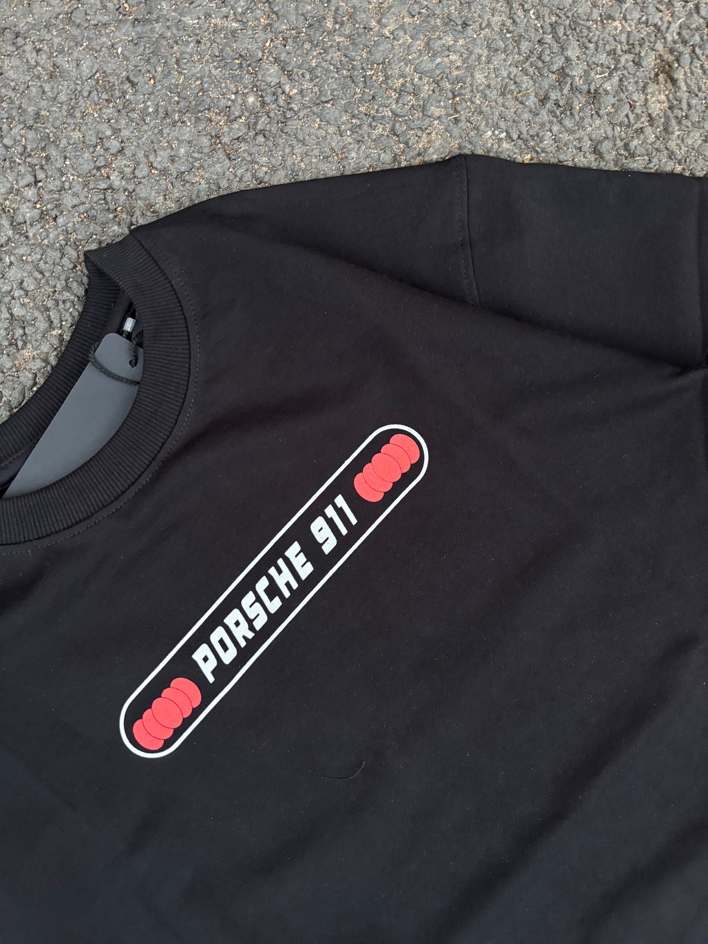 Porsche black oversized tee