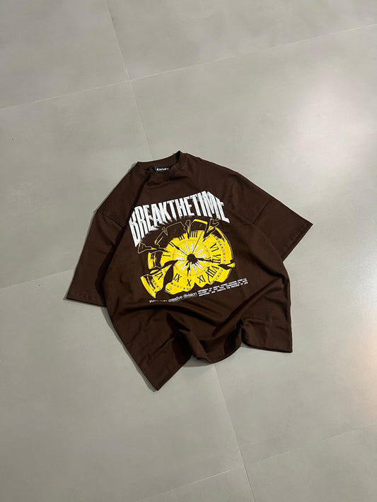 Breakthetime brown oversized tee