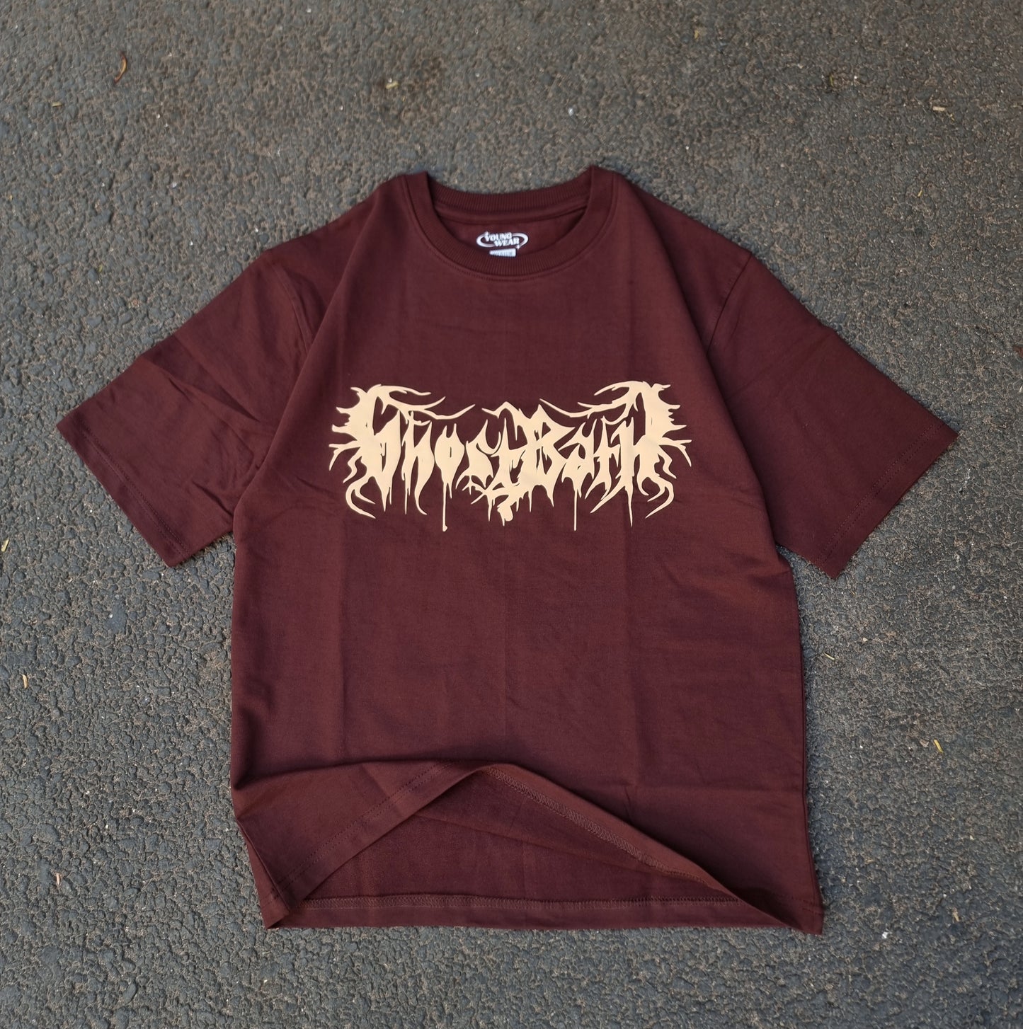 Ghostbath brown oversized tee
