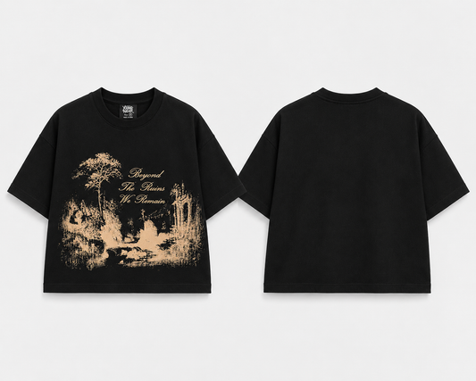Ruins crop boxy tee
